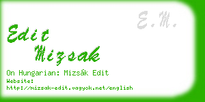 edit mizsak business card